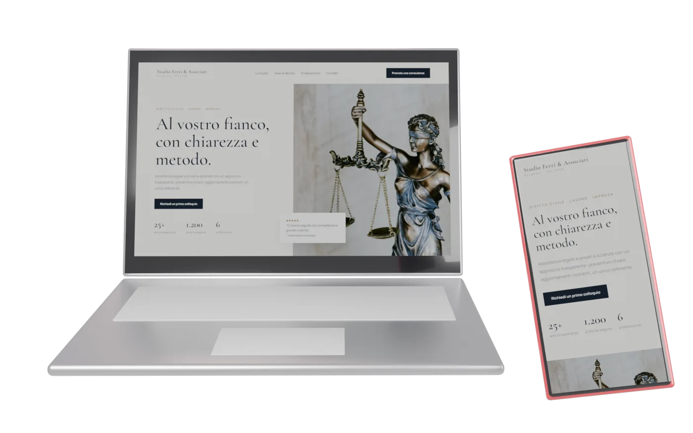Siti su laptop e smartphone
