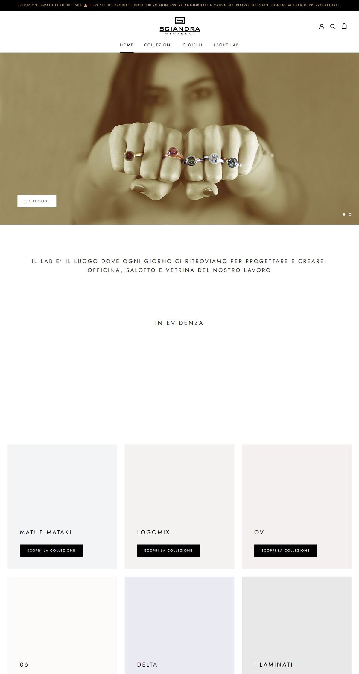 Homepage di Sciandra Lab